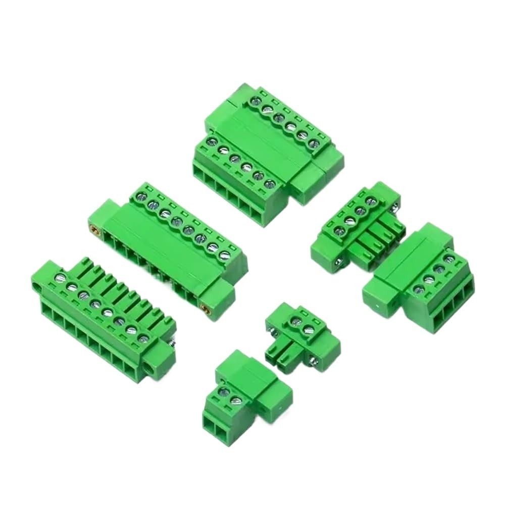 1 Juego de conector de bloque de terminales de tornillo sin soldadura tipo 15EDGRKM 3,81 MM tipo enchufable PCB bloque de terminales verde tipo 2edg(2P)