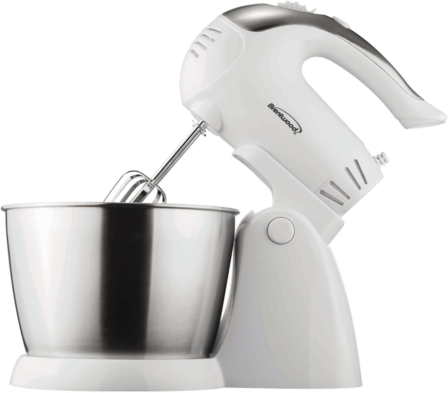 Brentwood Stand Mixer, 5-Speed + Turbo, White
