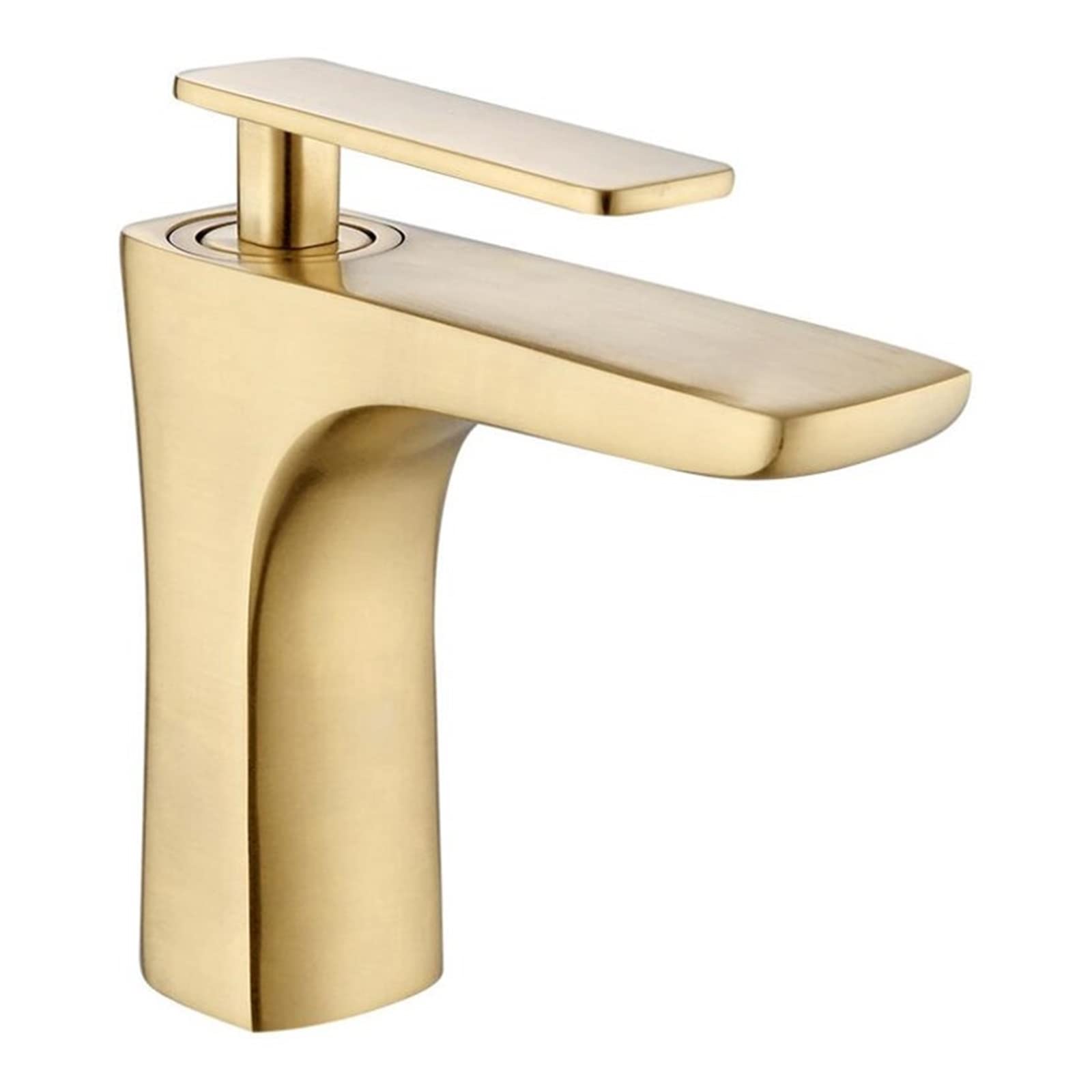 Grifo de baño de Oro Cepillado, Mezclador de Lavabo de latón, Grifo de Agua fría y Caliente para Lavabo de baño, Grifo Mezclador para Lavabo de baño