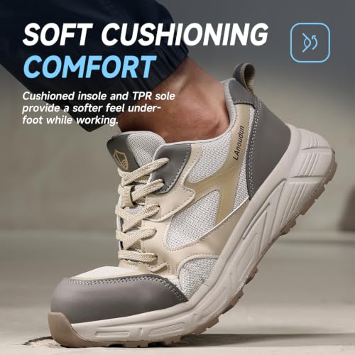 Image of Steel Toe Shoes for Men Women Lightweight Work Shoes Men Breathable Safety Shoe