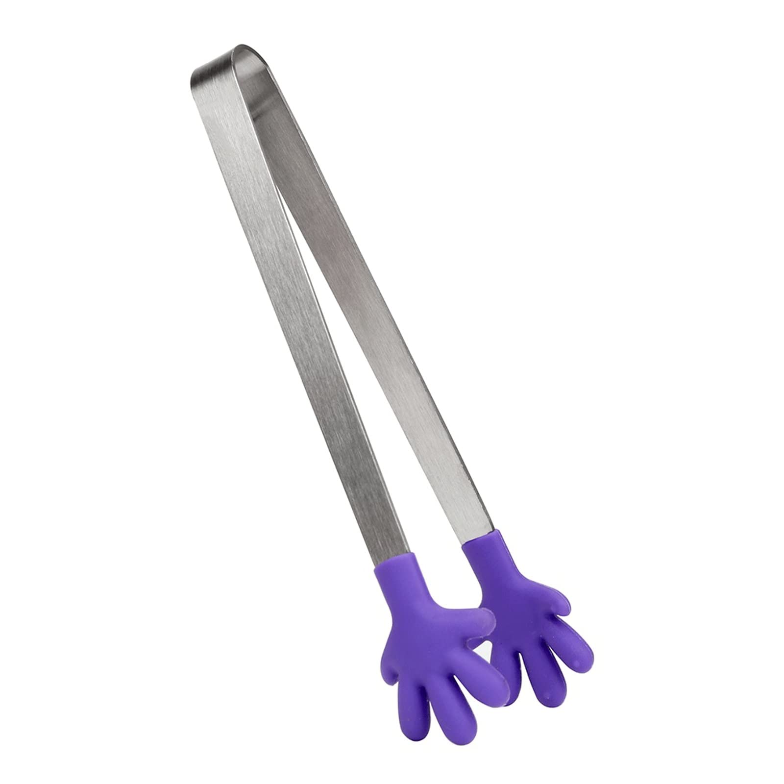 Pince de Cuisine en Silicone, Pince Alimentaire, ustensiles de Cuisine, Forme de Main, Salade, Service, Barbecue, Mini ustensile avec poignée en Acier Inoxydable