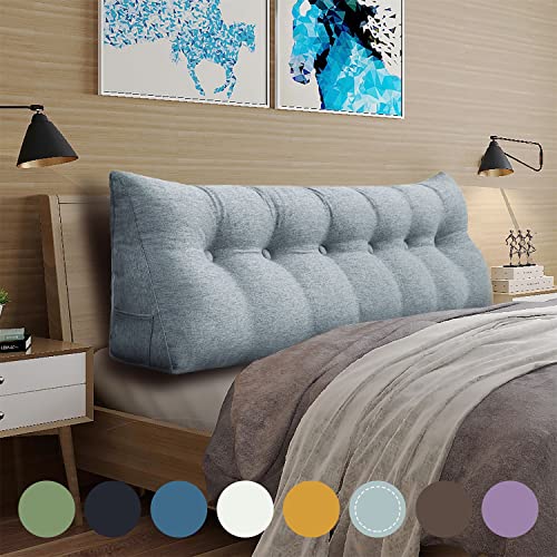WOWMAX Large Bolster Triangular Positioning Support Reading Backrest Wedge Pillow for Headboard Day...