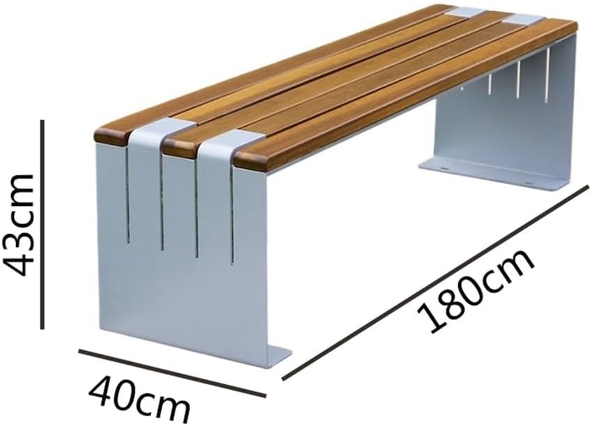 bancas de Patio Exterior Backless Outdoor Bench for Two People Long Leisure Park Outdoor Bench(Large)