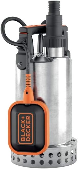 BLACK+DECKER BXUP750XCE Tauchpumpe für Klarwasser (750 W, max. Förderleistung 11.000 l/h, max. Förderhöhe 8,5 m)