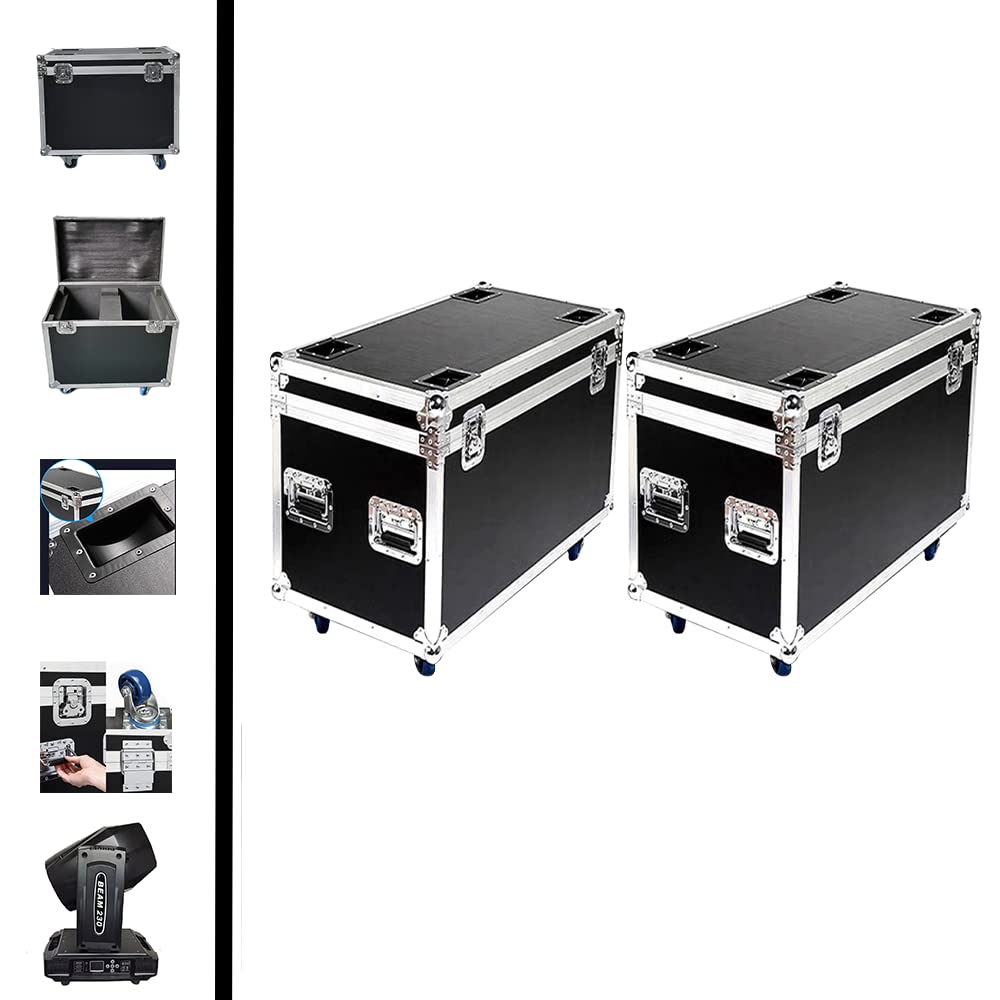 2Units /Lots 2in1 Flycase for Beam 7R 230W Moving Head Stage Light Roadcase Airbox Flightcase for Wedding DJ Bar Disco Party Christmas