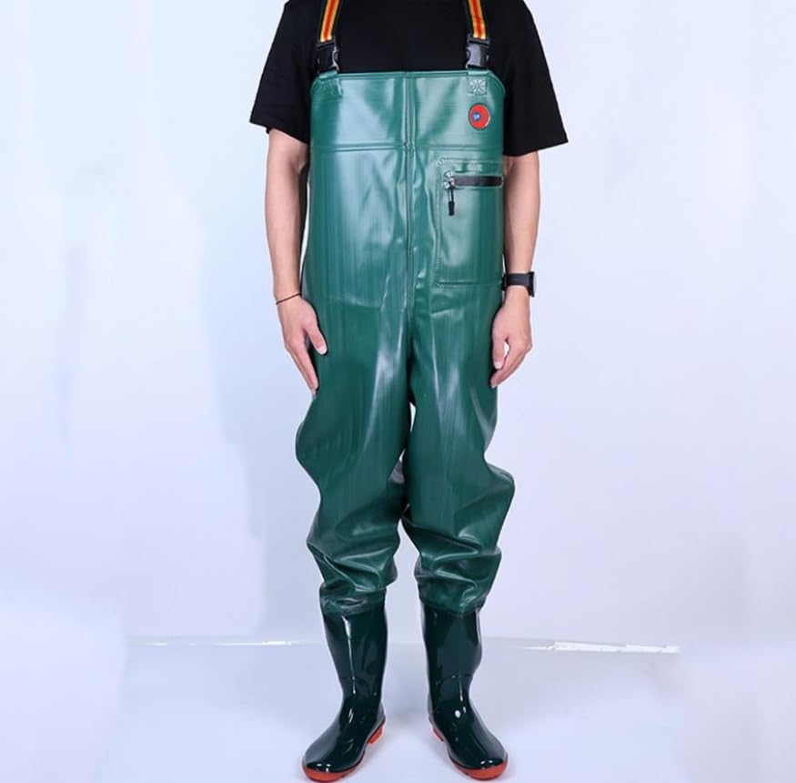 Luminexia Pantalones de Pesca,Vadeadores de Pesca con Botas Impermeables para Pescar Caza Waders Transpirables Ropa Pantalones para Pescador Hombre y Mujer