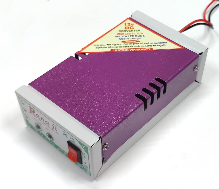 Image of ERH India 12v DC Converter 12 Volt to 220 Volt 150 Watt Powerful Mini Car Inverter /Converter with 2 Output Sockets for Home, Mobile Charger, DVD etc.