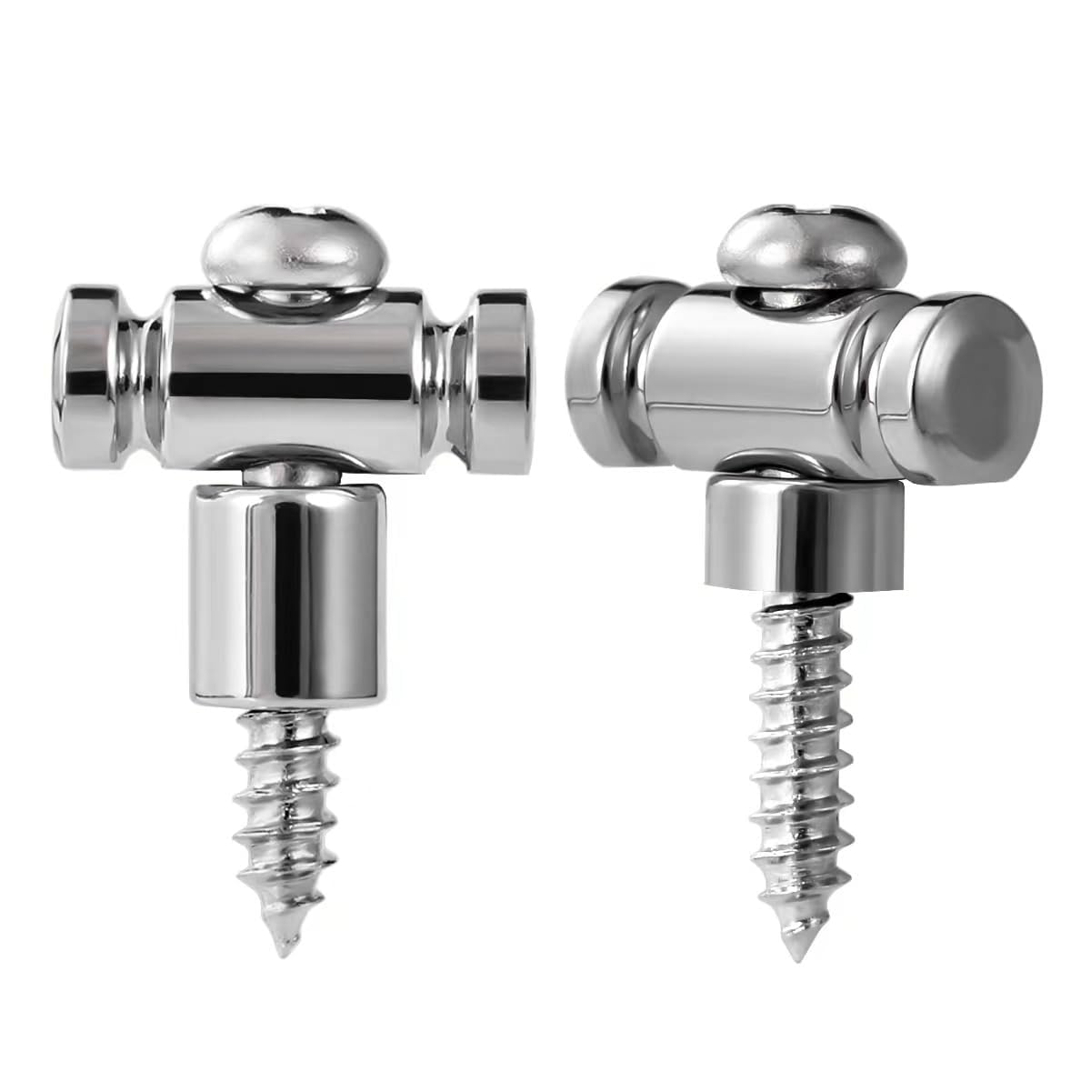VOANZO Guitar String Tree Holder Guitar Roller String Holder With Mounting Screws Guitar String Tree Holder For Electric Guitar String Guide String Holder (Silver) - Image 2