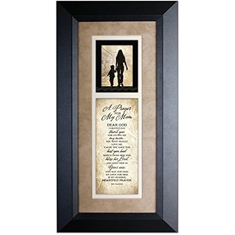 Dexsa Prayer for My Mom Wood Frame Wall Plaque for Mother’s Day, Birthday Gift for Mom, Made in USA, Bonus Mom Gift, Mother-in-Law Picture Frame, Best Mom Plaque from Son or Daughter, 8x16 inches Cover