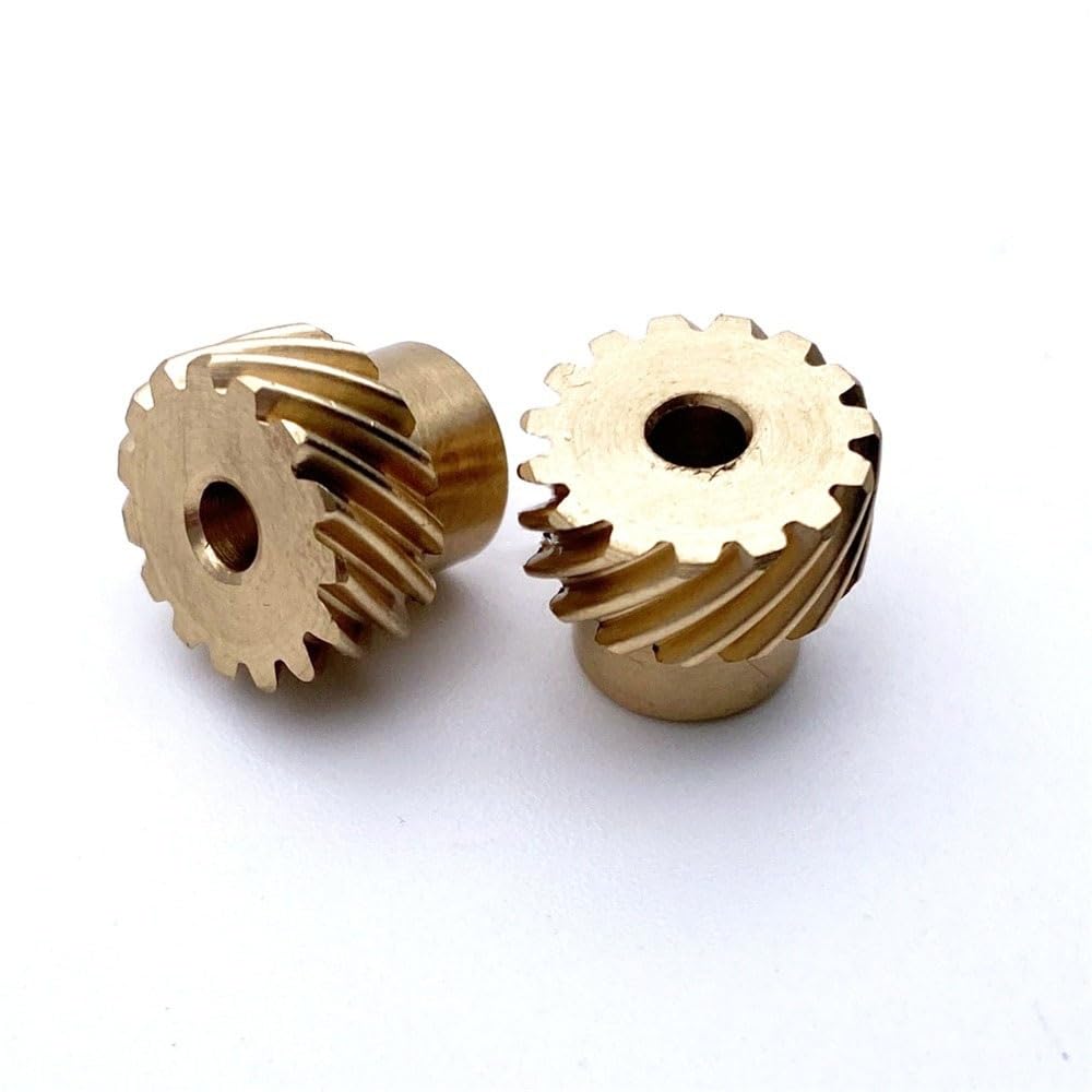 1.5M 20T 45 Degree Helical Gear Right Rotate Staggered Spiral Helical Gear 1.5 Module 20 Teeth Spiral Pinion Spiral Mechanical(25mm Step 10mm bore)
