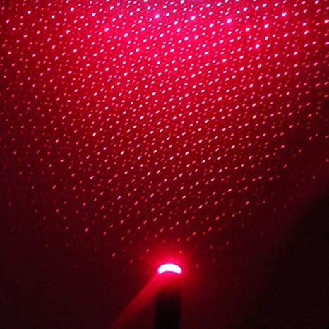 Amazon Co Jp Chentaocs Led車屋根スターナイトライトプロジェクター雰囲気ギャラクシーランプusb装飾ランプ調節可能な複数の照明効果 色 赤 車 バイク