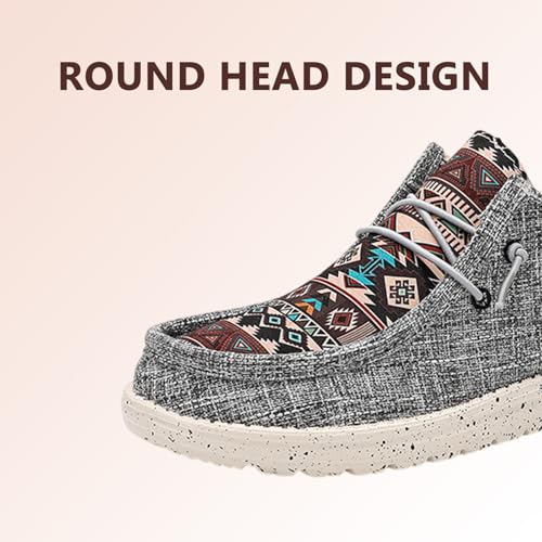 Wide Slip-On Loafers Walking Shoes Canvas Light Weight Lace Up Casual Shoes Comfortable Round Toe Loafers for Men and Women3