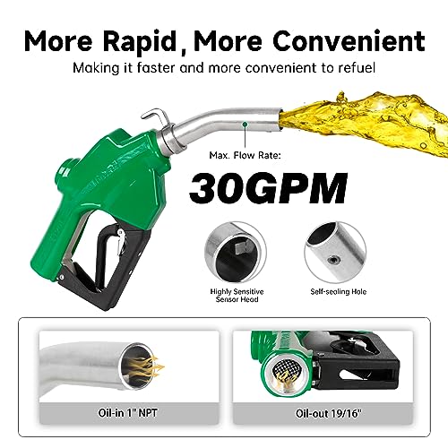 Buse de carburant automatique avec arrêt sensible et débit 120L/min