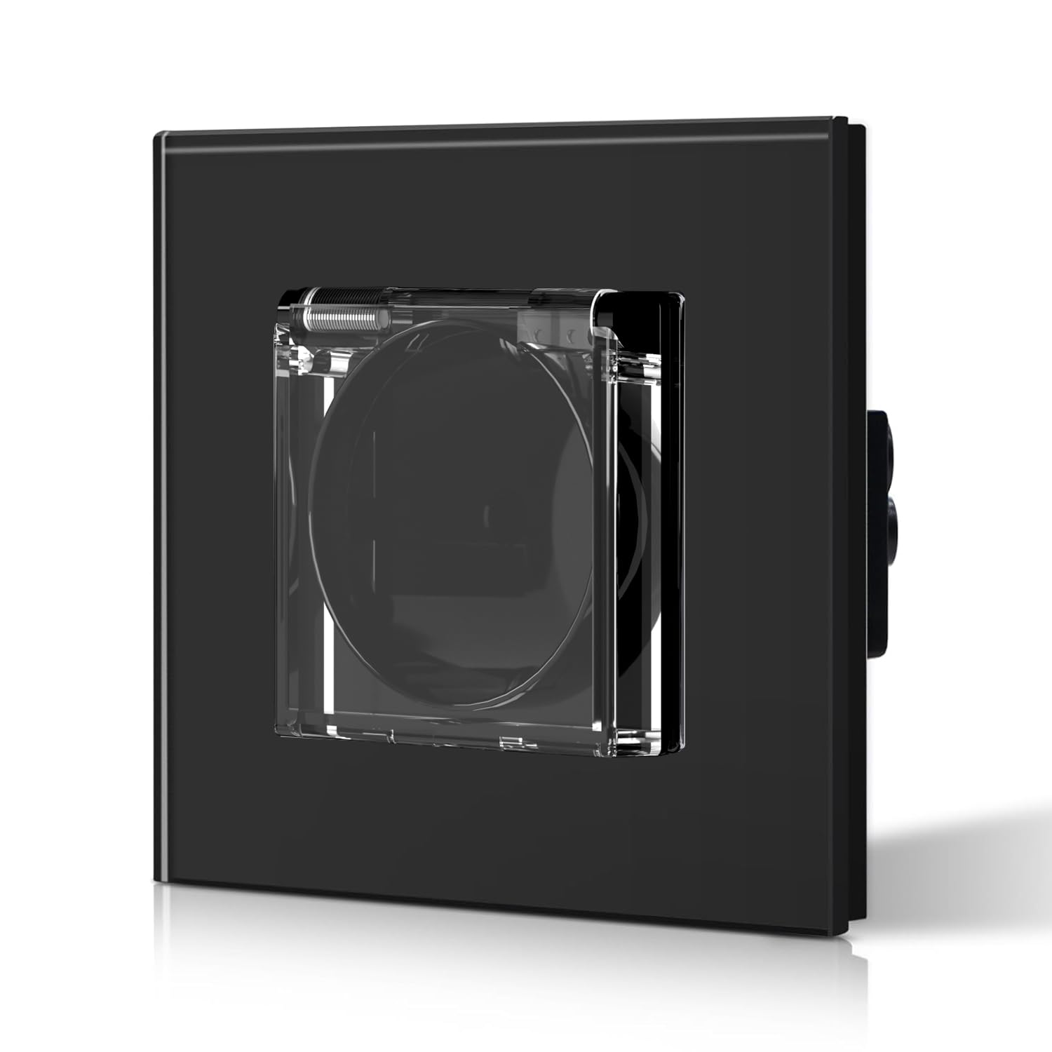 BSEED Interruptor táctil y enchufe pared,Toma de corriente con USB C,Panel de Vidrio con pulsador LED,Sin Función Wifi,1 Gang 1 Vía+1 Enchufe USB/Tipo C,157mm Negro — view 32