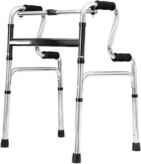 SXFYGYQ Ayuda para Caminar Viejo Hombre muletas Altura 8 Engranaje Ajustable con un Solo Clic Plegable de aleación de Aluminio portátil Anciano Walker Adecuado para una Amplia Gama de Personas