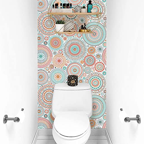 Wudnaye Boho Wallpaper Peel And Stick Wallpaper Boho Contact Paper For Cabinets 17.7 Inch × 118 Inch Colorful Removable Contact Paper Classroom Wallapepr Self Adhesive Decorative Wall Paper Vinyl #TOP5