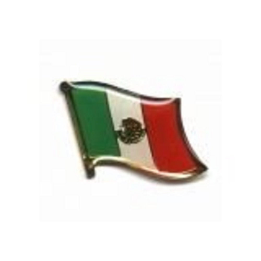 Mexico Country Flag Small Metal Lapel Pin Badge ... 3/4 X 3/4 Inches ... New