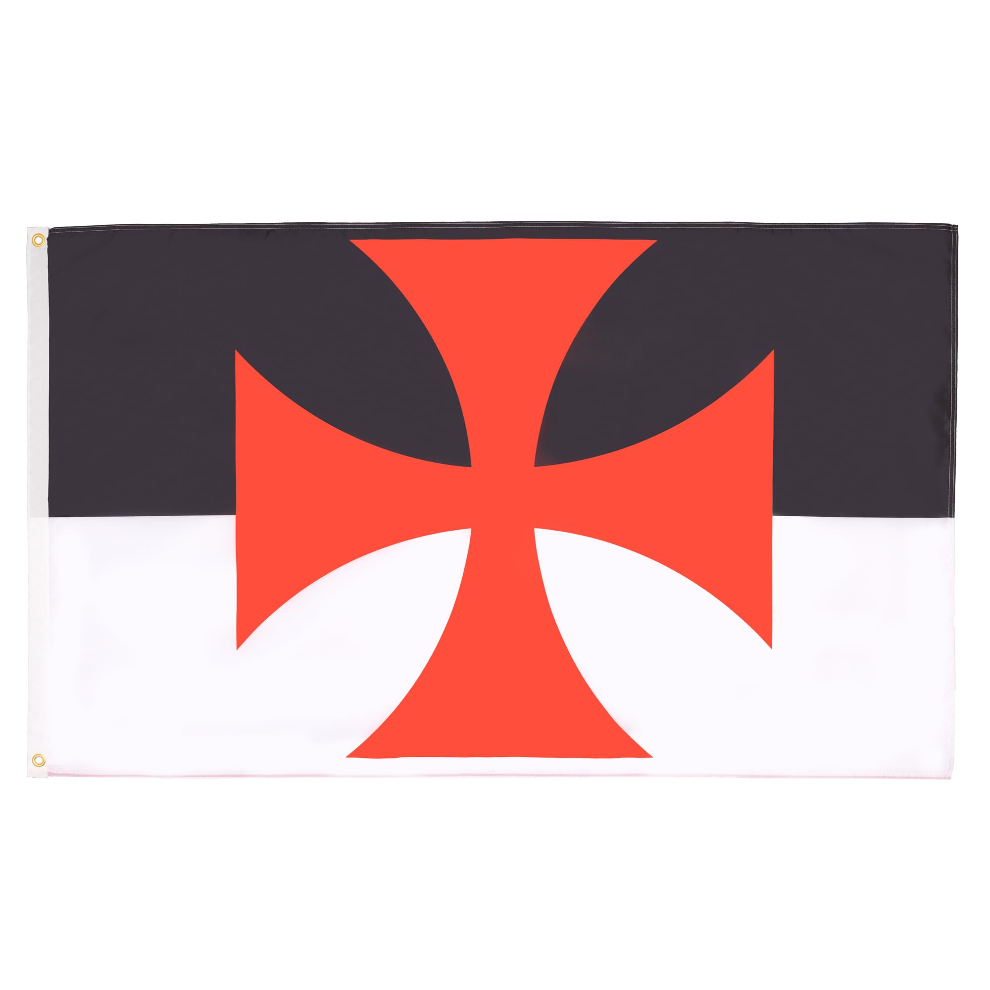 Drapeau Templiers Ordre du Temple 90x60cm - croix pattee rouge
