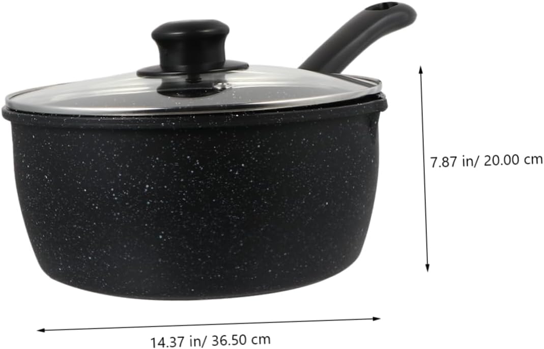 Nonstick Milk Pot Lid Maifan Stone Saucepan for Cooking Milk Soup Instant Noodles Comfortable Handle Suitable for Stoves Energy Efficient Cooking
