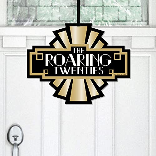 Big Dot Of Happiness Roaring 20’S - Hanging Porch 1920S Art Deco Jazz Party Outdoor Decorations - Front Door Decor - 1 Piece Sign #TOP7
