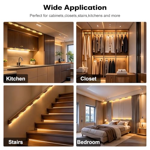 Hand Sweep Motion Sensor COB LED Strip Light 4 Modes Cabinet Lighting by LQHZMYY - Used condition - Image 3