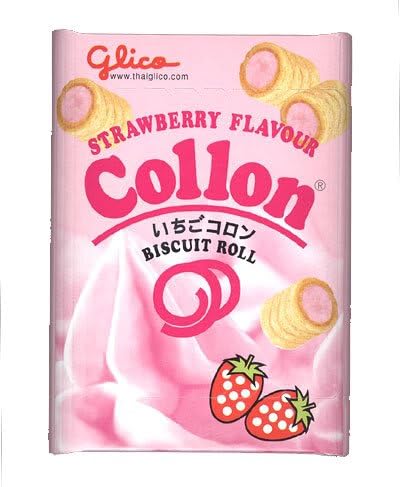 6 Box Japanese Collon Glico Biscuit Roll- Strawberry