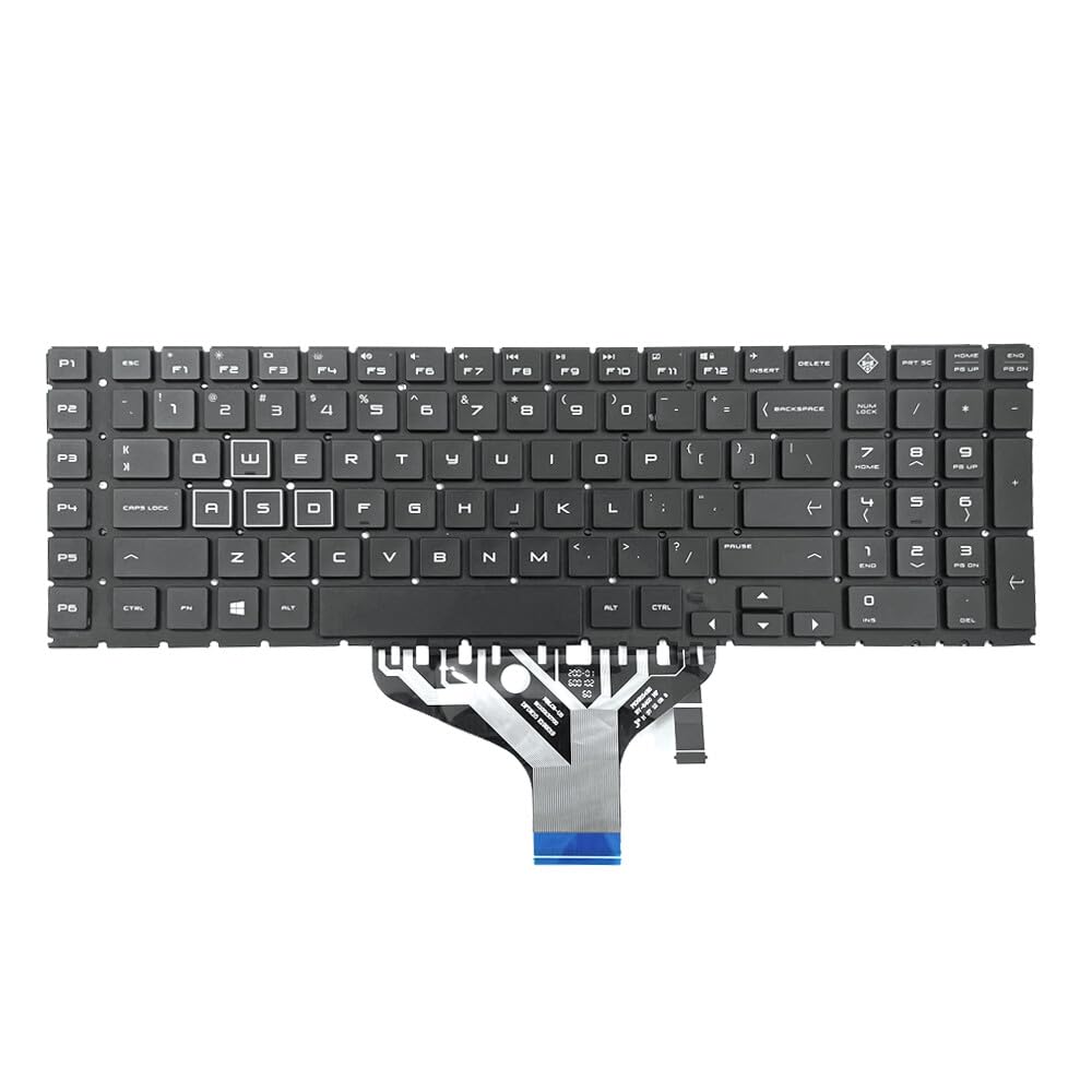 IFIXAI US RGB Backlit Keyboard Backlight Replacement for HP Omen 17-CB 17-CB1070NR 17-CB1072NR,NSK-XP2BQ 9Z.NF3BQ.201 L32775-001