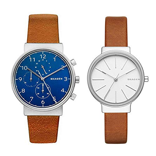 �X�J�[�Q�� SKAGEN �y�A�E�H�b�` ���U�[�x���g �u���[ �V���o�[ �r���v �����Y ���f�B�[�X ���j�Z�b�N�X SKW6358 SKW2479 [���s�A���i]