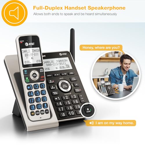 AT&T DECT 6.0 Cordless Home Phone with Unsurpassed Range, Bluetooth, Answering System, Smart Call Blocker, 2" Backlit Screen, Lighted Keypad with Big Buttons, Caller ID & Call Logs, BL3107 by AT&T - Image 7