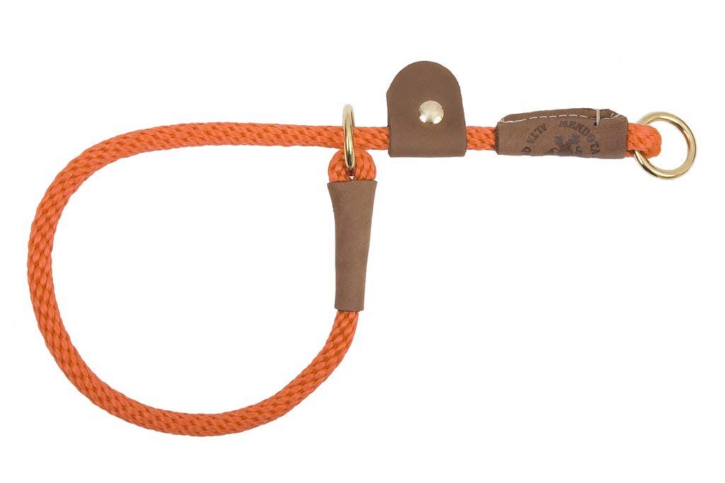 Mendota Pet Pro Trainer Slip Collar - Made in The USA - Orange, 18 inch