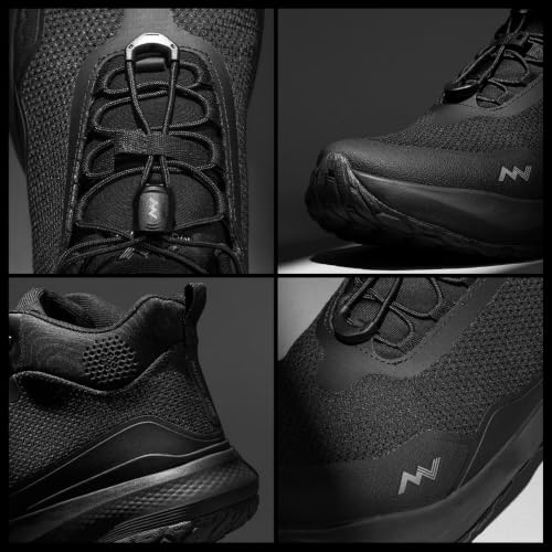 Image of Men's Waterproof Hiking Boots Lightweight Outdoor Mid Trekking Shoes | Comfort for Long Wear, Quick-Lace Adjustment, Durable Ankle Support, Stable Mid-Cut Design