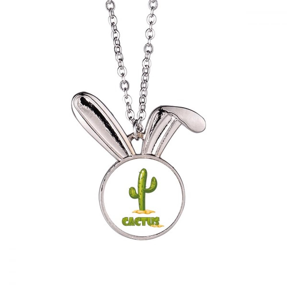 Collier lapin en pot vert aux finitions artisanales de haute précision