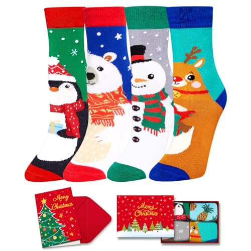 HAPPYPOP Christmas Socks for Kids - Secret Santa Gifts...
