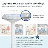 Backerz Ergonomiczny stołek biurowy, zwycięzca testu 55-80 cm, taboret stojący z regulacją wysokości z efektem kołysania, antypoślizgowy, ergonomiczny, kołyszący się stołek, biały