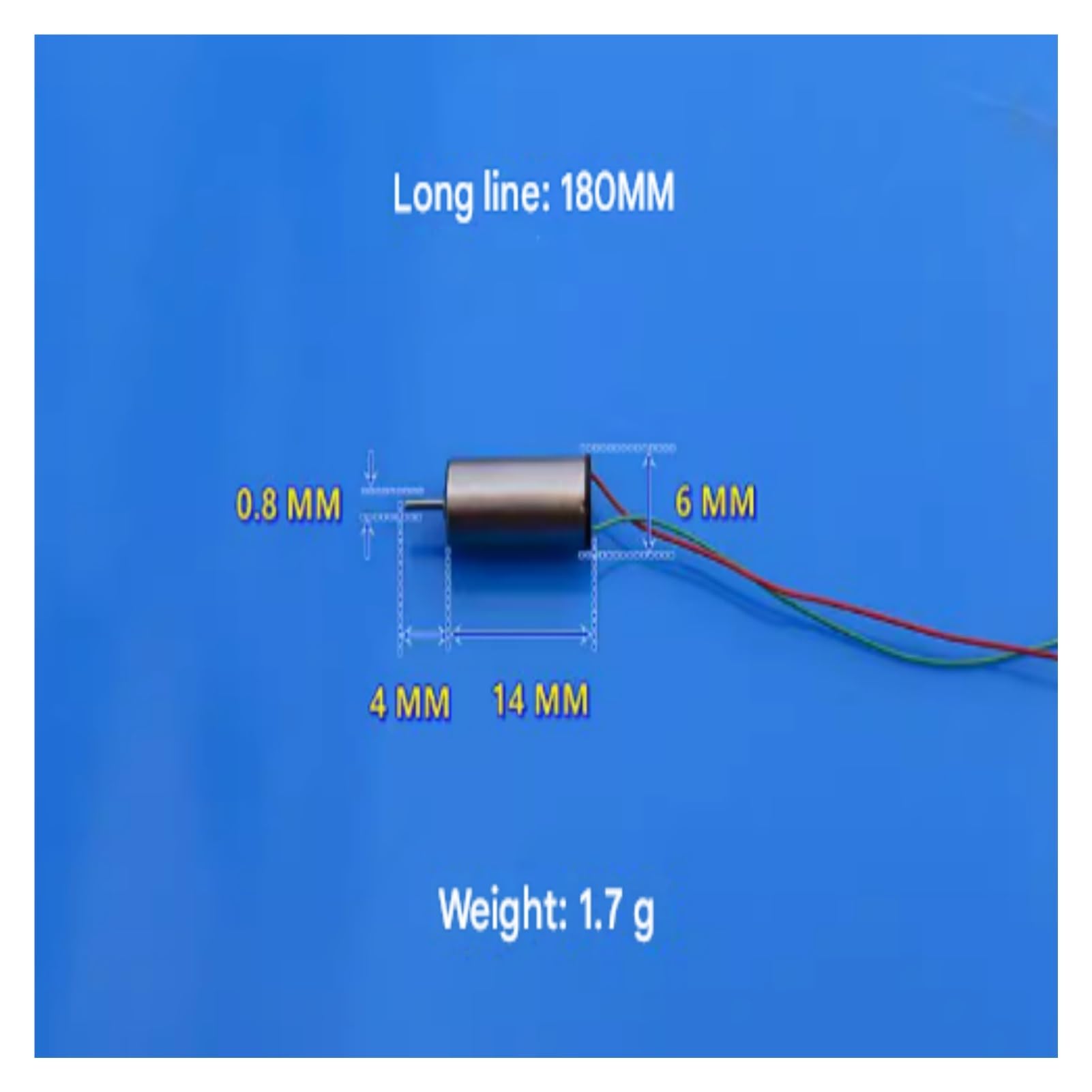 10/50/100 pezzi 6 * 14 mm Micro 614 motore senza nucleo DC 3,7V 53000 giri/min alta velocità coppia elevata for RC drone quadricottero per generatore fai da te(100pcs)