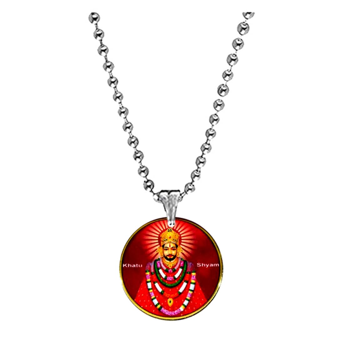 abhiora fashion Khatu Shyam Bead Chain Acrylic Religious Pendant for Men and Women Spiritual Devotional Jewelry Lightweight Daily Wear Gift-picture-29
