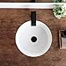 KDKSC Undermount Bathroom Sink 16 Inch Small Verticyl Round Undermount Sink White Ceramic Under Counter Bathroom Vanity Sinks with Overflow（Internal Size 14