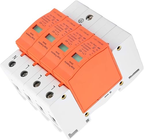 Miniatura 8 de Oumefar 4 Pole AC 420V House Protector 40KA dispositivo de pararrayos de baja tensión Dispositivo de carril DIN para