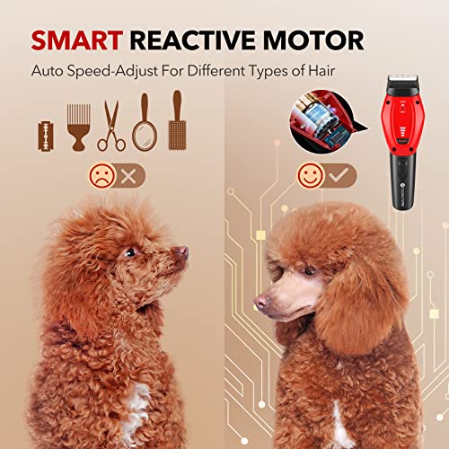 DOG CARE Dog Grooming Kit, Smart 3-Mode, Heavy-Duty Dog Grooming Clippers withRechargeable 180-mins Battery, Cordless… - Image 4