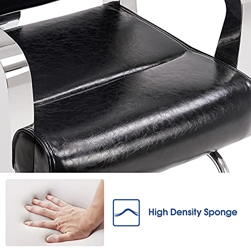 Barberpub Barber Chair Reclining Salon Chair For Hair Stylist, Antique Hair Spa Salon Styling Beauty Equipment 3127(Black) #TOP4