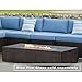 COSIEST Outdoor Propane Fire Pit Table 56-inch x 28-inch Rectangle Bronze Compact Concrete-Like Finish, 50,000 BTU, Free Lava Rocks, Fits 20lb Tank Outside, Raincover