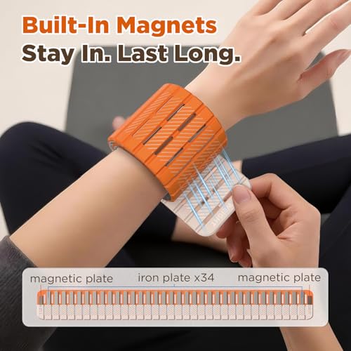 Image of Magnetic Ankle Weights for Women Men Set of 2 (1 lb Each) Adjustable Wrist Weights for Pilates, Yoga, Workout and Daily Training
