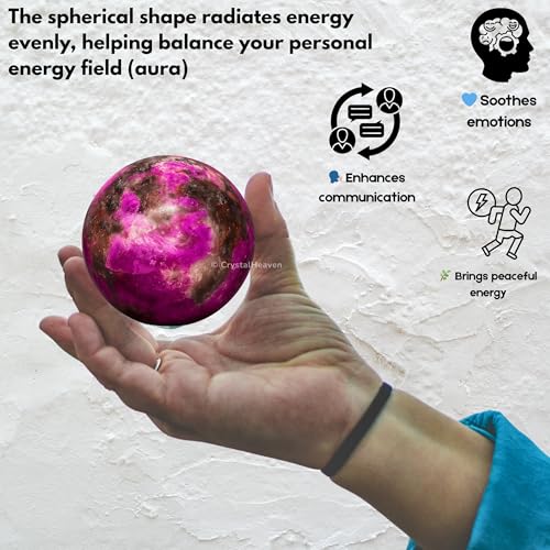 Image of Certified Crystal Cobalt Calcite Ball for Meditation - Premium Crystal Vastu Items for Home and Feng Shui Items for Good Luck - Ideal for Pooja Supplies and Spiritual Practices (2 Inch)