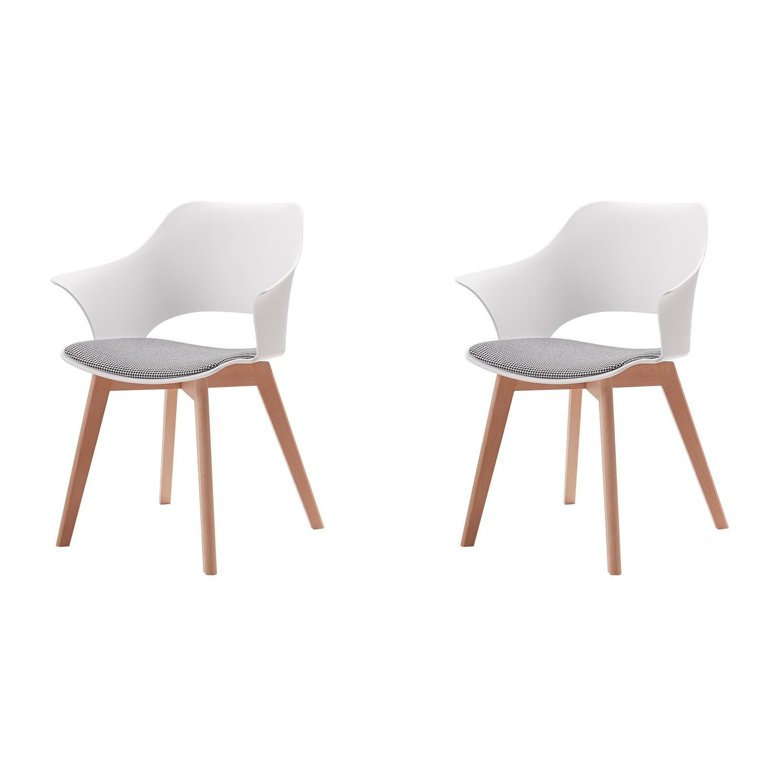 Chaise de salle à manger confortable contre le mal de dos en tissu