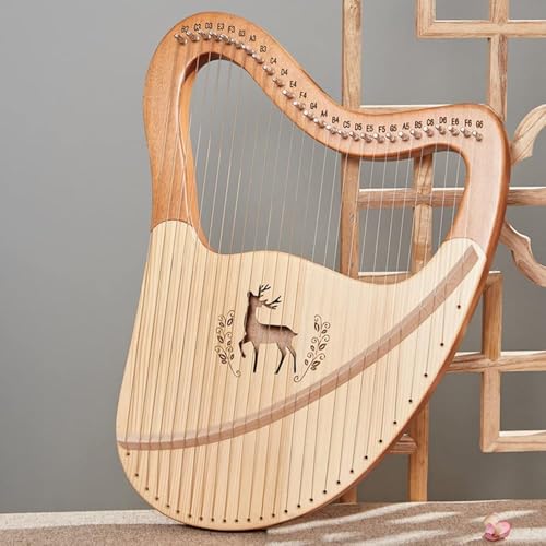 Harpe à cordes en bois d'acajou idée cadeau enfant