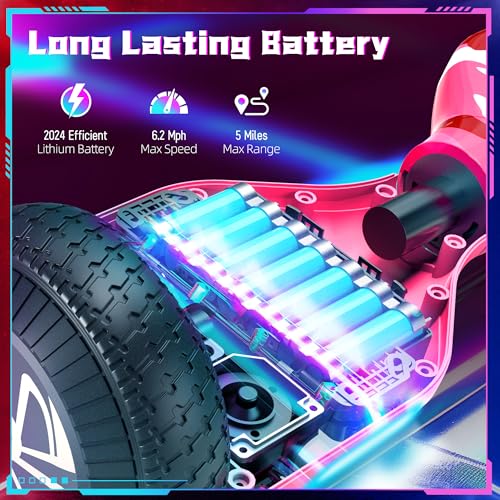 Image of SISIGAD Scooter, 6.5 inch Flash Wheels & Corlorful LED Lights, All for Girls Boys Kids Ages 6+