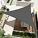 Produktbild HENG FENG Sonnensegel Dreieck 5x5x7m HDPE Sonnenschutz Windschutz Atmungsaktiv mit UV Schutz für Balkon Garten Terrasse Anthrazit