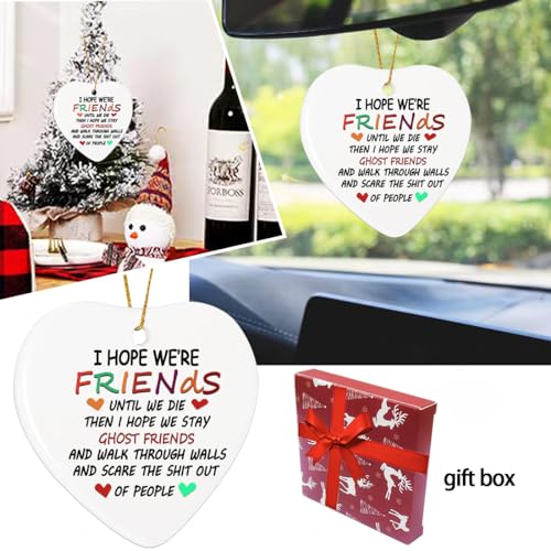 BAOXUE Friends Christmas Ornaments 2025,Friendship Heart Ornament for Christmas Tree,Friendship Gifts Bestfriend Ornament for Women Friends — view 4