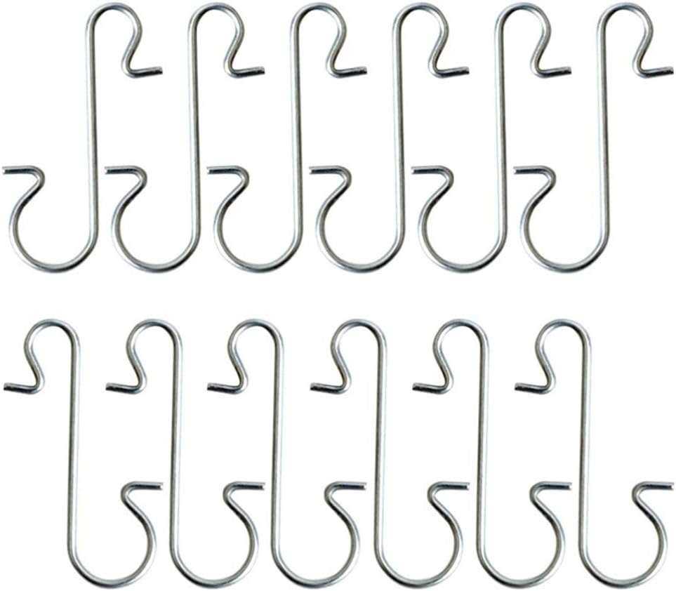 BESTOYARD 300Pcs Christmas Ornament Hooks Heavy Duty S Shaped Ornament Hangers Christmas Tree Hanger for Christmas Tree Hanging Decoration Silver