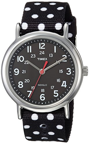 Timex Weekender 38mm�r���v ���f�B�[�X Black/White Polka Dot